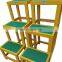 Used Electrician FRP 3-9 Steps Industrial Platform Fiberglass FRP Step Ladders & Handrail Systems
