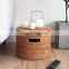High Quality Round Rattan Woven Storage Basket With Lid Wicker Hamper Chest Storage Basket Wholesale Supplier