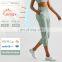 Elastic High Waist Peach Hip Lift Fitness Sweatpants Women Jogging Trouser With Side Pocket