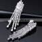 Platinum Plated CZ Luxury Party Jewelry Cubic Zirconia Stones Unique Design Drop Earrings