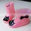 Cartoon crystal jelly slip children rain boot Transparent pvc children boots