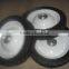 7 inch semi solid rubber wheel with steel rim