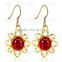 E1057 Wholesale Nickle Free Antiallergic White Real Gold Plated Earrings For Women New Fashion Jewelry