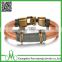 Art Metal Alloy Clasp Genuine Rope Wristband Cuff Bracelet Adjustable Leather Wrap Bracelet