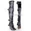 Over the knee lace up boots front round metal embelished thigh high boots cut out knee high gladiator boots