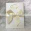 Elegant white lace flower laser cut wedding invitation card