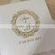 Hot sale high-end elegant ivory silk folio wedding invitations with ribbons & crystal brooches                        
                                                Quality Choice