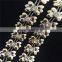 Newest french rhinestone chain metal clothing trim