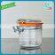 Wholesale Clear Airtight Duck Foie Gras Glass Jar With Metal Clip Glass Round Jar With Rubber Lid Food Honey Glass Storage Jar