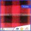 100% cotton high quality flannel plaid shirt fabric