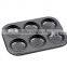 FDA, LFGB Approved Carbon Steel Non-stick Cake Pans of Muffin Pan with 6 Cups