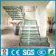 Steel glass straight stairs, steel staircase, glass stair---YUDI