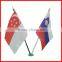 14*21cm Korea flag,durable table flag with base,country flag in small size