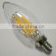 high quality led lamp with glass body c35 filament solar candle light