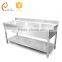stainless steel triple bowl kitchen sink without faucet