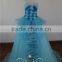 Real Works Crystal Organza Royal Blue Wedding Dresses in Turkey