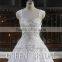 Real Sample Cap Sleeve Appliqued Lace Beaded Crystal Ball Gown Wedding Dresses