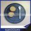 Round shape black stone slate plate wholesale