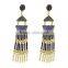 Fashion earings for women 2016 chandelier bead drop crystal gold earring/sterling silver earring