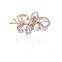 Women Fashion Chic Clear Crystal Inlaid Clover Hairpin Hair Clip Hot Clip