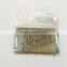 supplier embossed metal brand logo tag with 3m sticker china online shopping