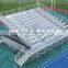 11 rows raised deluxe used aluminum bleachers for sale with wheelchair ramp