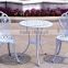 Outdoor Patio Furniture Tulip Design Cast Aluminum Table and Chair Bistro Chair
