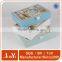 Square white plain cardboard baby gift box with lids
