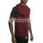 New fashion mens wholesale blank dry fit fitted t- shirt sports curve bottom tshirts