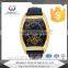 stainless steel case genuine leather mechanical watch