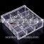 transparent clear acrylic storage box with compartment