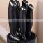 6 pcs silicone soft touch handle kitchen knife set with pp utility knife block