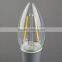 2015 new style Antique LED filament C35 with plastic silver palted 2W E12 110V dimmable