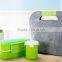 fashion plastic lunch box bento with travel cup in felt cooler bag