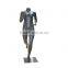 Window displays Fiberglass glossy boutique black sport mannequin running