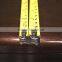 Self lock steel meausure tape with embossed tape/duble side tape retractable measuring tools