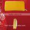 Fashional metal design high quality leather purse wallet with card slots for lady