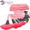 Pink professional 24 piece makeup brush set with pouch bag