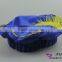 Special blue elastic cap performance hat party hat with feather for child