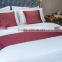 hot sale red and blue bed scarf for all kinds of hotel, bed runner