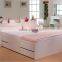 Hot Selling Double Bed With Drawer Cabinet