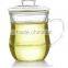 Office Glass Tea Cup Mug with Glass Strainer