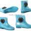 PVC blue and black rose, glossy and cheap and safety and comfortable rain boots