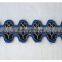 9.5cm silver Metallic denim fabric trims with sequin Decorative Trim for apparels