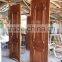 Engraving Solid Wood Double Door Real Thai Teak Wood Main Door Designs No.8