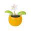Custom printing flip flap plastic dancing solar flower pot