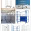 2-sided folding storage roll container transport trolley, cart
