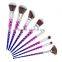 Alibaba 2017 New Style 8Pcs Unicorn Makeup Brushes Set With Colorful Shinny Handle