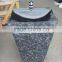 Nero marquina marble pedestal sink free standing sink
