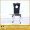 french script black fabric dining chair for banquet